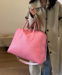 LA VORAGINE | 大容量ボストンバッグ レザータッチビッグサイズ トラベルバッグ ショルダーバッグ(ボストンバッグ)