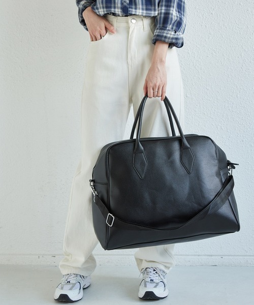 ZARA MAN フェイクレザー トラベルボストンバッグ 特大 ZARA MAN フェイクレザー トラベルボストンバッグ 特大 - メルカリ