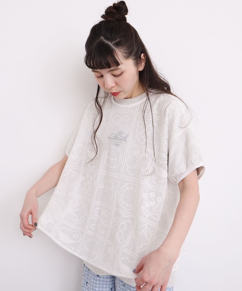 美品 アトリエドゥサボン Tシャツみたいなブラウス ゆったり l