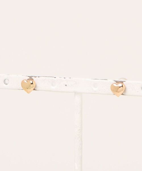 Fun & Daily（ファンアンドデイリー）の「F&D : ベリースモールハートピアス（ピアス（両耳用）・レディース・ゴールド/シルバー・FREE）」の2枚目の写真