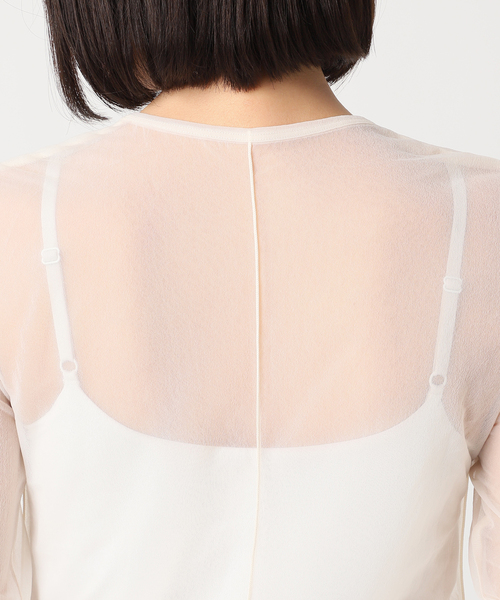 plage(プラージュ)の「【R’IAM】SHEER プルオーバー(Tシャツ/カットソー・レディース・アイボリー/ブラック・FREE)」の3枚目の写真