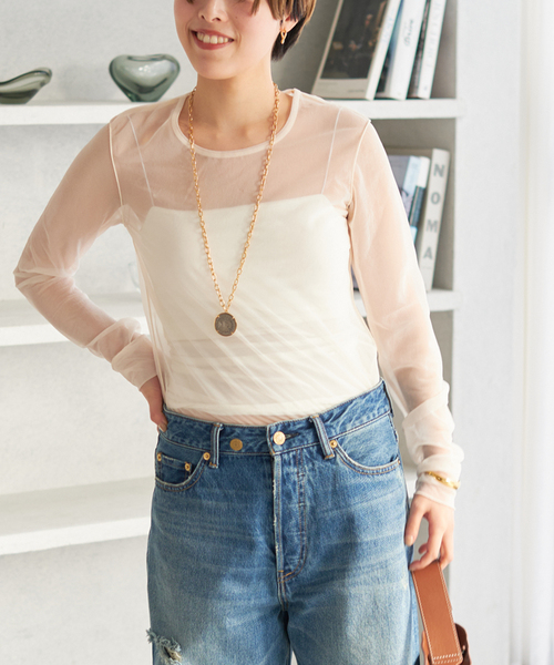 セール】【R'IAM】SHEER プルオーバー（Tシャツ/カットソー）｜Plage