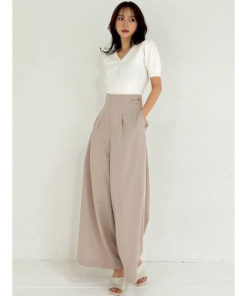 RESEXXY（リゼクシー）の「ポイントパールニットトップス（ニット/セーター・レディース・ホワイト/ミント/ブラック・FREE）」の9枚目の写真