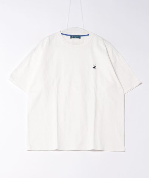 BEVERLY HILLS POLO CLUB(ビバリーヒルズポロクラブ)の「BEVERLY HILLS POLO CLUB / 天竺クルーT / 4222-4752(Tシャツ/カットソー・レディース・ブラック/オフホワイト/バーガンディー/ブルー・MEDIUM/LARGE/X-LARGE)」の2枚目の写真
