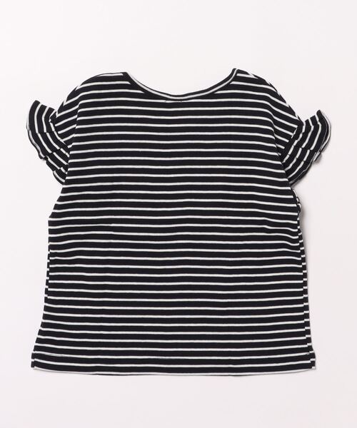 Rora（ローラ）の「ハートキュン ドロップショルダー半袖Tシャツ（Tシャツ/カットソー・キッズ・ネイビー/ホワイト・110cm/120cm/130cm/140cm/150cm）」の5枚目の写真