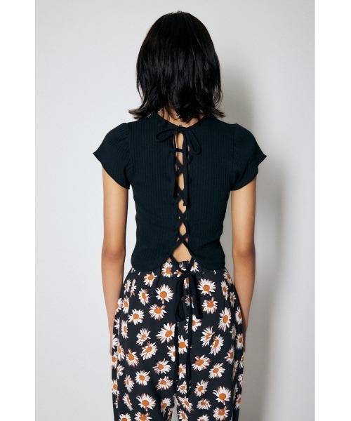マウジー　カットソー RHINESTONE MOUSSY Tシャツ BLU -ファッション通販 FASHION WALKER