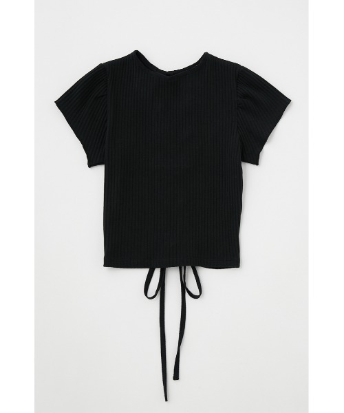 MOUSSY（マウジー）の「バックレースアップパフTシャツ（Tシャツ/カットソー・レディース・ブラック/レッド/ベージュ・FREE）」の7枚目の写真