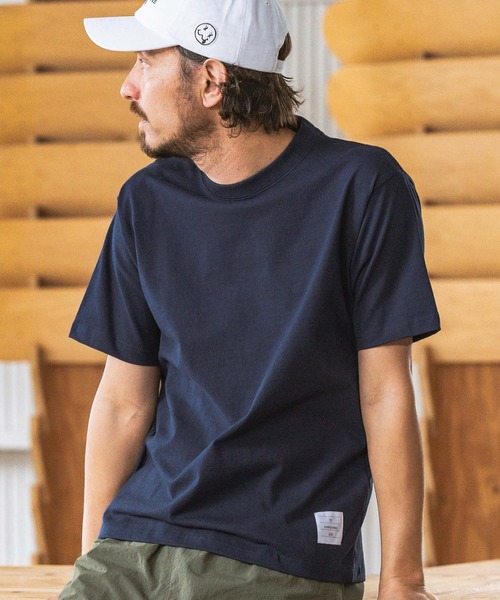 seventy seven(セブンティセブン)の「mt8995- heavy onz USA cotton t-shirts (77 label) Tシャツ(Tシャツ/カットソー・メンズ・ネイビー/ホワイト/ブラック・S/M/L/XL)」の3枚目の写真