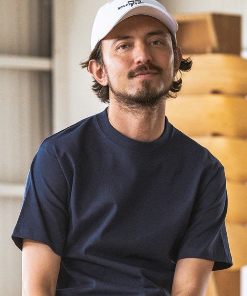 seventy seven(セブンティセブン)の「mt8995- heavy onz USA cotton t-shirts (77 label) Tシャツ(Tシャツ/カットソー・メンズ・ネイビー/ホワイト/ブラック・S/M/L/XL)」の4枚目の写真
