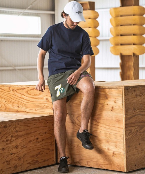seventy seven(セブンティセブン)の「mt8995- heavy onz USA cotton t-shirts (77 label) Tシャツ(Tシャツ/カットソー・メンズ・ネイビー/ホワイト/ブラック・S/M/L/XL)」の6枚目の写真