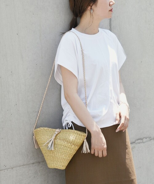 quaranciel(カランシエル)の「quaranciel:〈洗濯機可能〉アイライン スカート × フレンチ TEE セット(スカート・レディース・ブラック/ホワイト・ONE SIZE)」の3枚目の写真