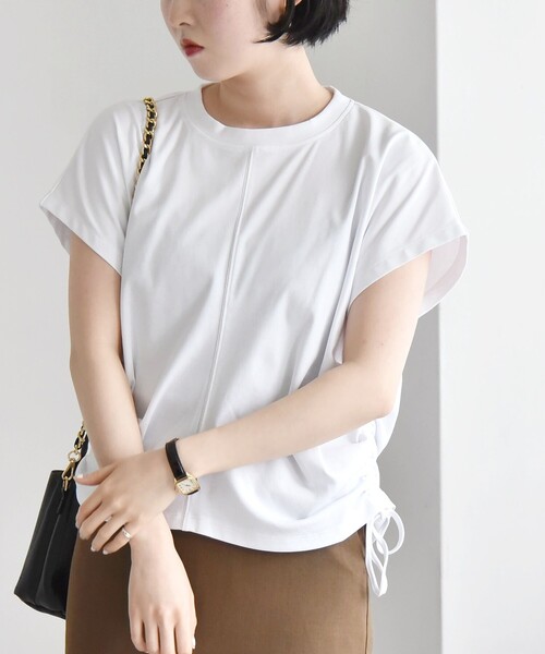 quaranciel(カランシエル)の「quaranciel:〈洗濯機可能〉アイライン スカート × フレンチ TEE セット(スカート・レディース・ブラック/ホワイト・ONE SIZE)」の11枚目の写真