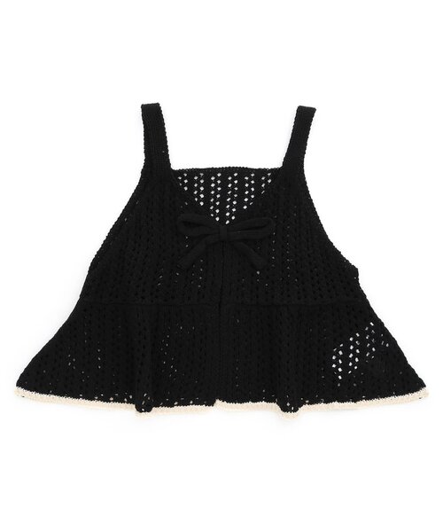 BREEZE（ブリーズ）の「サマーニットビスチェ（ベスト・キッズ・ブラック/アイボリー・80/90/100/110/120/130/140）」の2枚目の写真