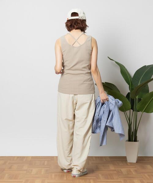 BACK NUMBER(バックナンバー)の「BACK NUMBER(バックナンバー)ストリングデザインタンクトップ(タンクトップ・レディース・オフホワイト/ブラック/ベージュ・XL/M/L/S)」の18枚目の写真