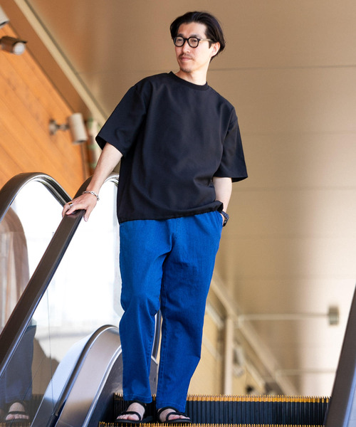 ITEMS URBANRESEARCH（アイテムズ アーバンリサーチ）の「『セットアップ対応』吸水速乾 ストレッチトロ布帛 Tシャツ（Tシャツ/カットソー・メンズ・イエロー/グレー/ライトベージュ/ブラック・MEDIUM/LARGE）」の14枚目の写真