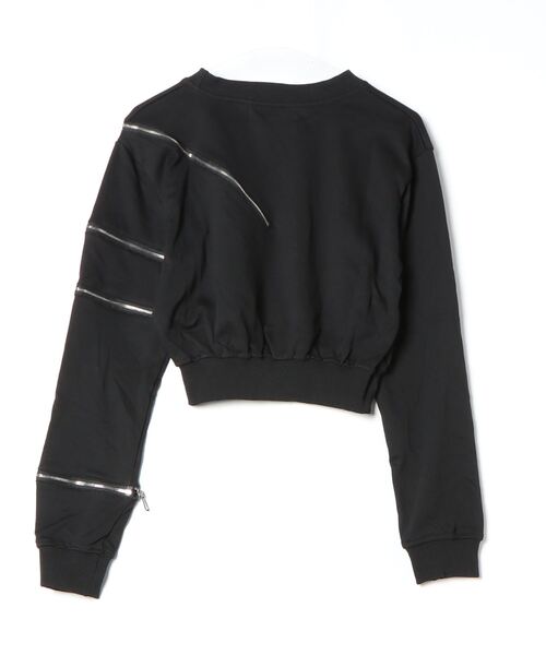 .KOM（ドットコム）の「『.KOM/ドットケーオーエム』ZIP付き2WAYオフショルダー【Y】【CN】（Tシャツ/カットソー・レディース・ブラック・FREE）」の2枚目の写真