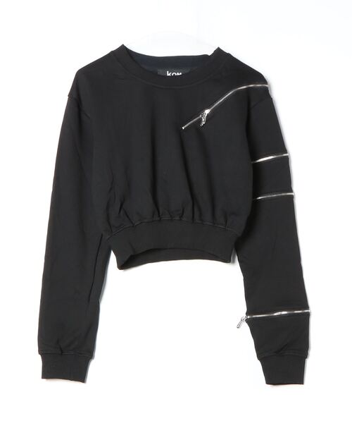.KOM（ドットコム）の「『.KOM/ドットケーオーエム』ZIP付き2WAYオフショルダー【Y】【CN】（Tシャツ/カットソー・レディース・ブラック・FREE）」の10枚目の写真