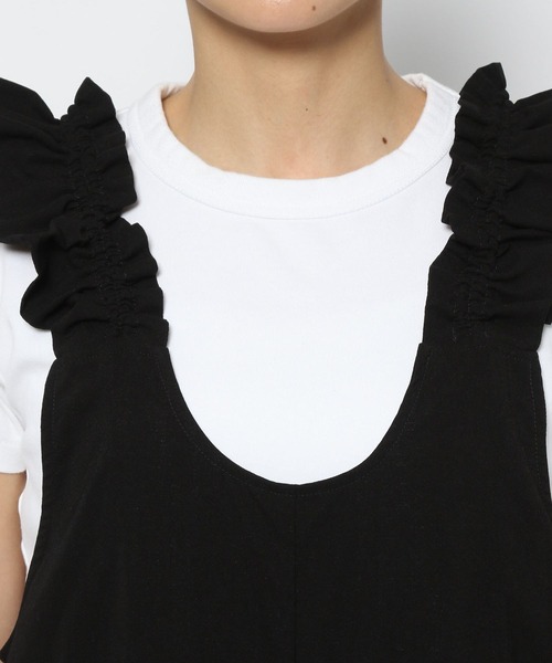 LOWRYS FARM（ローリーズファーム）の「フリルサロペット 113026（サロペット/オーバーオール・レディース・ブラック/ブルー/ブラウン・FREE）」の12枚目の写真