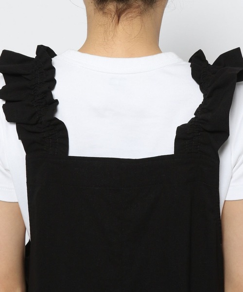 LOWRYS FARM（ローリーズファーム）の「フリルサロペット 113026（サロペット/オーバーオール・レディース・ブラック/ブルー/ブラウン・FREE）」の17枚目の写真