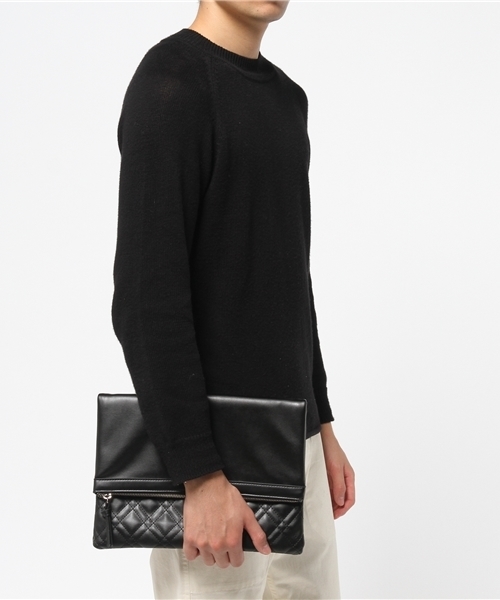 SHIPS JET BLUE(シップスジェットブルー)の「SHIPS JET BLUE(シップス ジェットブルー): フェイクレザー クラッチバッグ(クラッチバッグ・メンズ・ブラック/ブラック×ブラック・ONE SIZE)」の11枚目の写真