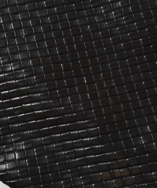 SHIPS JET BLUE(シップスジェットブルー)の「SHIPS JET BLUE(シップス ジェットブルー): フェイクレザー クラッチバッグ(クラッチバッグ・メンズ・ブラック/ブラック×ブラック・ONE SIZE)」の5枚目の写真