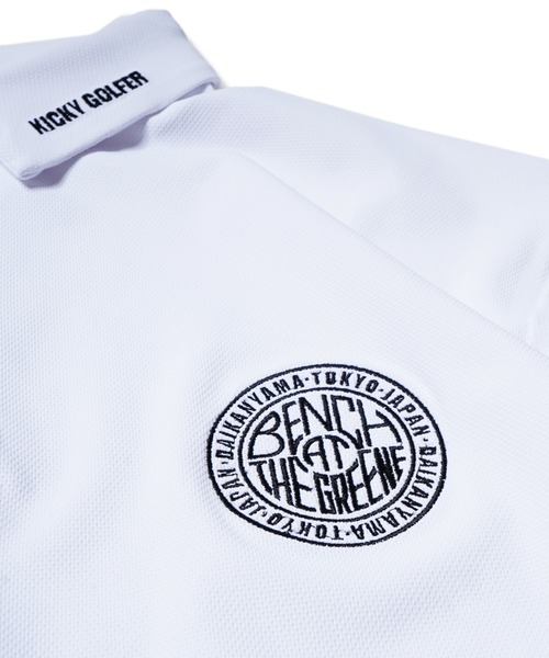 BENCH AT THE GREENE GOLF(ベンチアットザグリーンゴルフ)の「BENCH AT THE GREENE GOLF / BACK PRINT STRETCH SHIRT(Tシャツ/カットソー・メンズ・ホワイト/ブラック・MEDIUM/LARGE/X-LARGE)」の9枚目の写真