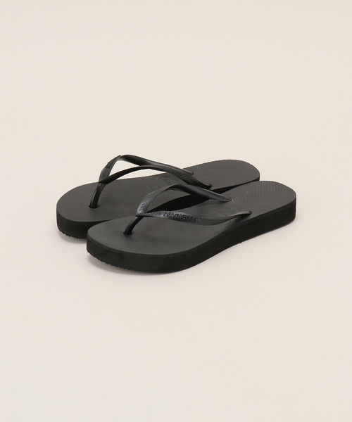 ハワイアナス Havaianasプラットフォームサンダル サイズ37 セール】havaianas (ハワイアナス) / Slim Square Logo Metallic