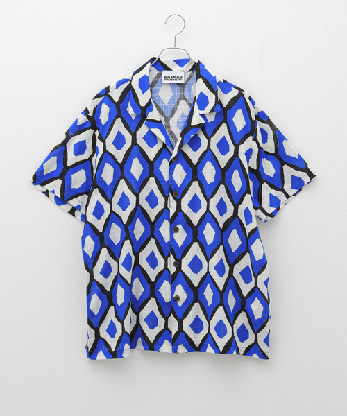 417 EDIFICE（フォーワンセブンエディフィス）の「WAXMAN BROTHERS 417別注 HAWAII SHIRT（シャツ/ブラウス・メンズ・チャコールグレー/ネイビー/ブルー/ブルー系その他・SMALL/MEDIUM）」の3枚目の写真