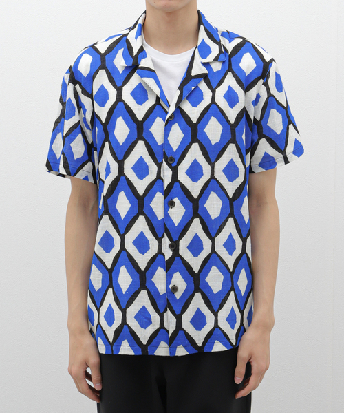 417 EDIFICE（フォーワンセブンエディフィス）の「WAXMAN BROTHERS 417別注 HAWAII SHIRT（シャツ/ブラウス・メンズ・チャコールグレー/ネイビー/ブルー/ブルー系その他・SMALL/MEDIUM）」の6枚目の写真