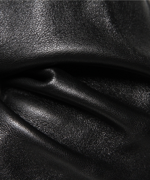 HYSTERIC GLAMOUR（ヒステリックグラマー）の「ラムレザーボタンダウン シングルライダースJK（ライダースジャケット・メンズ・ブルー/ブラック・LARGE/MEDIUM/SMALL）」の9枚目の写真