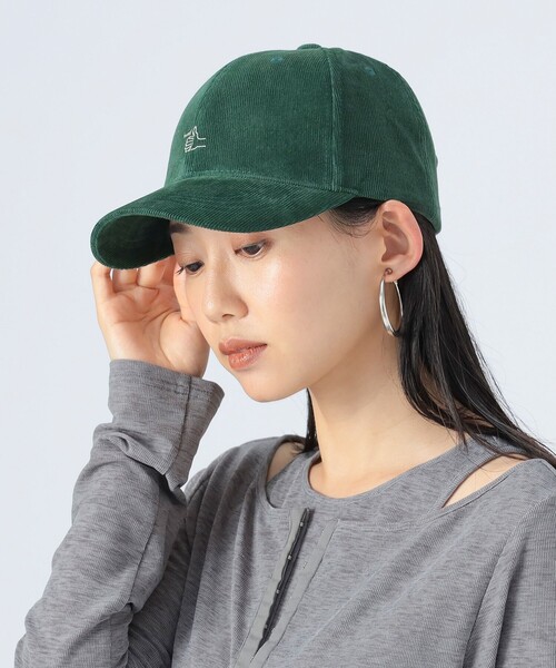 BEAMS HEART(ビームスハート)の「【4色展開】ハンドサイン 細コーデュロイ キャップ(キャップ・レディース・グレー/オフホワイト/ベージュ/ブラック/ブラウン/グリーン・FREE)」の6枚目の写真