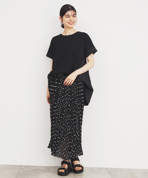 THE SHOP TK （ザ ショップ ティーケー ）の「◆ワッシャードットスカート【洗える】（スカート・レディース・ベージュ系/ブラック系・99）」の6枚目の写真