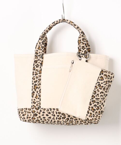 Q(キュー)の「キャンバスミニトート(トートバッグ・レディース・ライトグリーン/レオパード/ベージュ・ONE SIZE)」の22枚目の写真