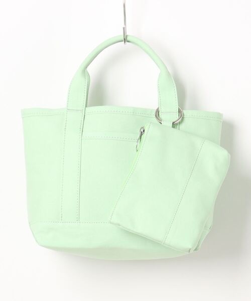 Q(キュー)の「キャンバスミニトート(トートバッグ・レディース・ライトグリーン/レオパード/ベージュ・ONE SIZE)」の16枚目の写真