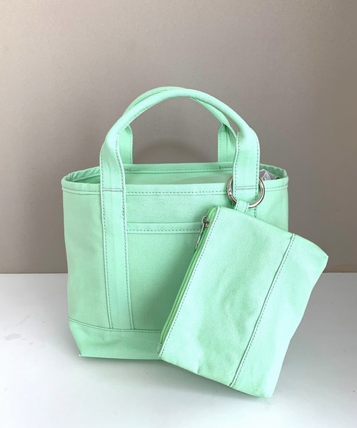 Q(キュー)の「キャンバスミニトート(トートバッグ・レディース・ライトグリーン/レオパード/ベージュ・ONE SIZE)」の11枚目の写真