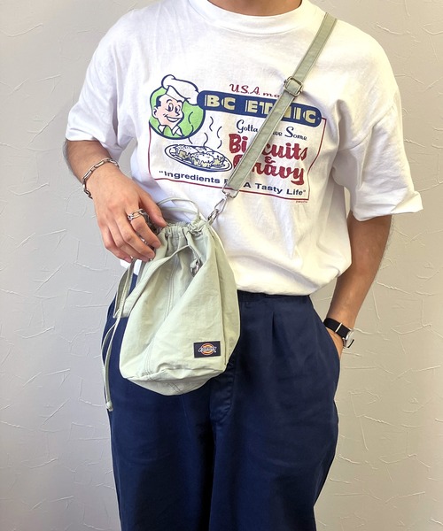 Dickies（ディッキーズ）の「【Dickies】WORKERS NYLON DS SHOULDER BAG/ディッキーズ ナイロン ワーカーズ ショルダー 巾着（ショルダーバッグ・メンズ・ブラック/ライトベージュ/カーキ・FREE）」の12枚目の写真