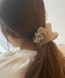 pur chouchou（ピュールシュシュ）の「pur chouchou/スタッズ ドット柄 シアーシュシュ P4241（シュシュ）」