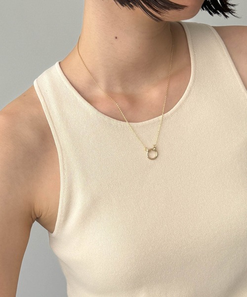 CANAL JEAN（キャナルジーン）の「Pt　リングトップネックレス（ネックレス・レディース・シルバー/ゴールド・ONE SIZE）」の2枚目の写真