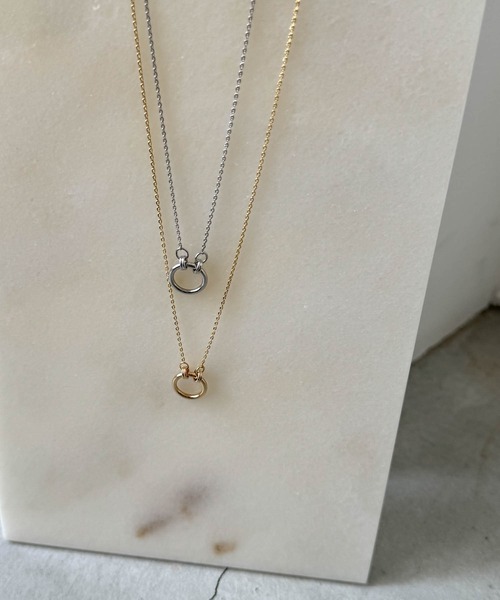 CANAL JEAN（キャナルジーン）の「Pt　リングトップネックレス（ネックレス・レディース・シルバー/ゴールド・ONE SIZE）」の3枚目の写真
