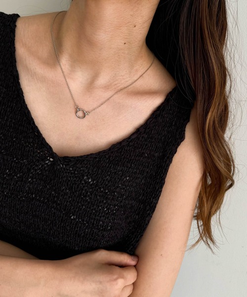 CANAL JEAN（キャナルジーン）の「Pt　リングトップネックレス（ネックレス・レディース・シルバー/ゴールド・ONE SIZE）」の4枚目の写真