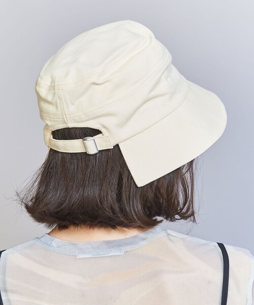BEAUTY&YOUTH UNITED ARROWS(ビューティーアンドユースユナイテッドアローズ)の「コットン バックベルト バケットハット(ハット・レディース・ブラック/オフホワイト・FREE)」の3枚目の写真