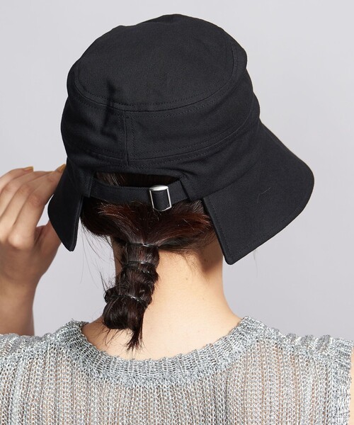 BEAUTY&YOUTH UNITED ARROWS(ビューティーアンドユースユナイテッドアローズ)の「コットン バックベルト バケットハット(ハット・レディース・ブラック/オフホワイト・FREE)」の5枚目の写真