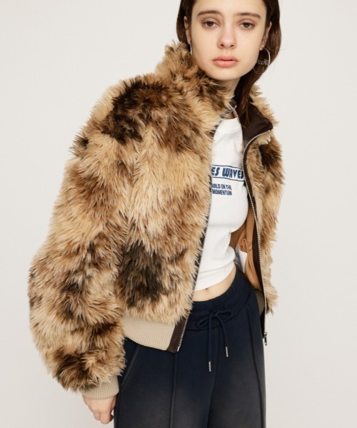 SLY カーリー ボア クロップ ブルゾン SLY（スライ）の「CURLY BOA CROP BZ カーリー ボア クロップ ブルゾン