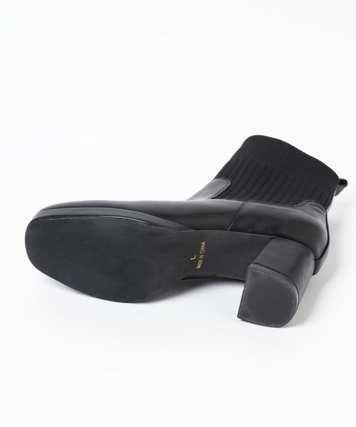 mysty woman（ミスティウーマン）の「ニットストームショートブーツ　143358（ブーツ・レディース・ブラック/ブラック系その他/アイボリー/ブラウン・LARGE/MEDIUM）」の14枚目の写真