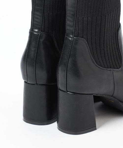 mysty woman（ミスティウーマン）の「ニットストームショートブーツ　143358（ブーツ・レディース・ブラック/ブラック系その他/アイボリー/ブラウン・LARGE/MEDIUM）」の12枚目の写真