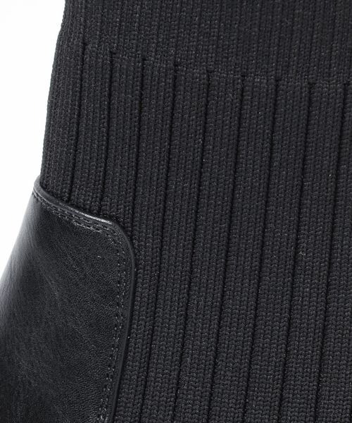 mysty woman（ミスティウーマン）の「ニットストームショートブーツ　143358（ブーツ・レディース・ブラック/ブラック系その他/アイボリー/ブラウン・LARGE/MEDIUM）」の5枚目の写真