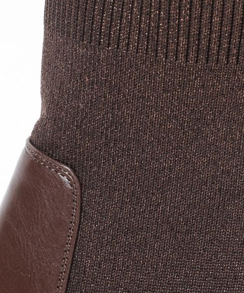 mysty woman（ミスティウーマン）の「ニットストームショートブーツ　143358（ブーツ・レディース・ブラック/ブラック系その他/アイボリー/ブラウン・LARGE/MEDIUM）」の7枚目の写真