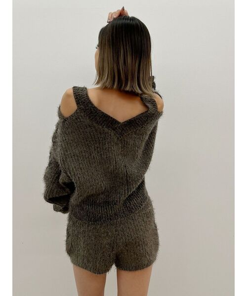 GYDA（ジェイダ）の「【SETUP着用可】レースアップシャギーニットトップス（ニット/セーター・レディース・アイボリー/ベージュ/チャコールグレー・FREE）」の13枚目の写真