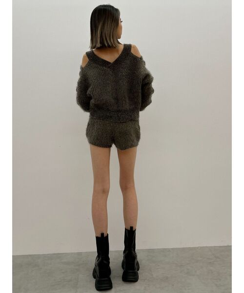 GYDA（ジェイダ）の「【SETUP着用可】レースアップシャギーニットトップス（ニット/セーター・レディース・アイボリー/ベージュ/チャコールグレー・FREE）」の10枚目の写真