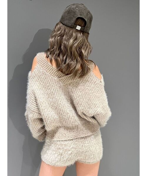 GYDA（ジェイダ）の「【SETUP着用可】レースアップシャギーニットトップス（ニット/セーター・レディース・アイボリー/ベージュ/チャコールグレー・FREE）」の20枚目の写真